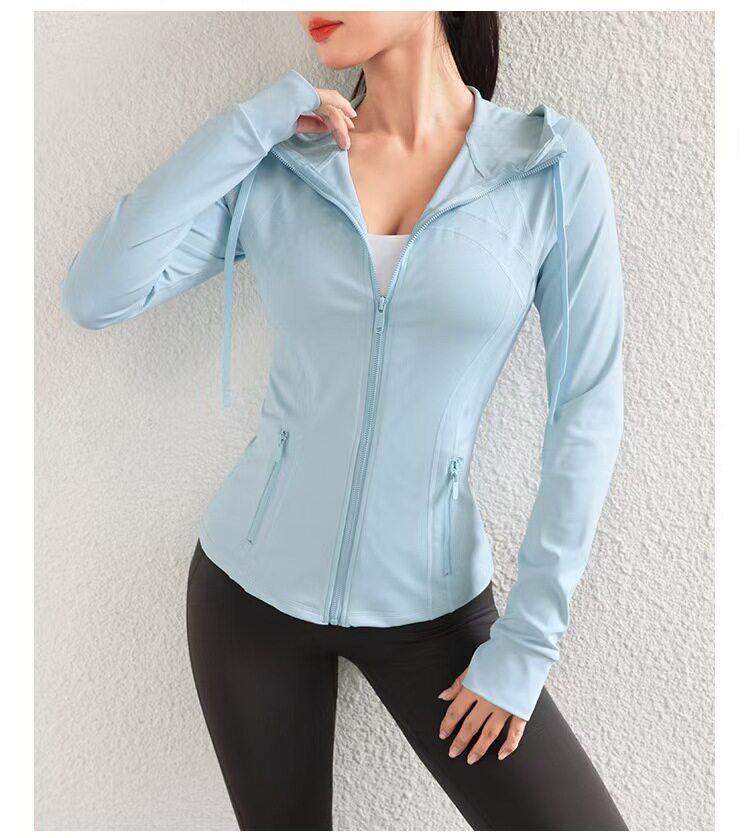 Pilates Yoga Clothes - 여성용 긴팔 요가 자켓 슬리밍 피트니스