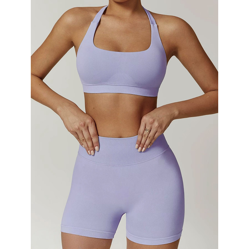 Pilates Yoga Clothes - 섹시한 홀터넥 아름다운 등라인 하이웨이스트 피치