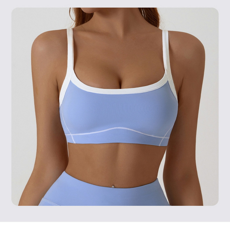 누드 고탄성 요가 슈트 대조 색상 브래지어 홀터 탑 엉 - Pilates Yoga Clothes 리뷰 및 가격