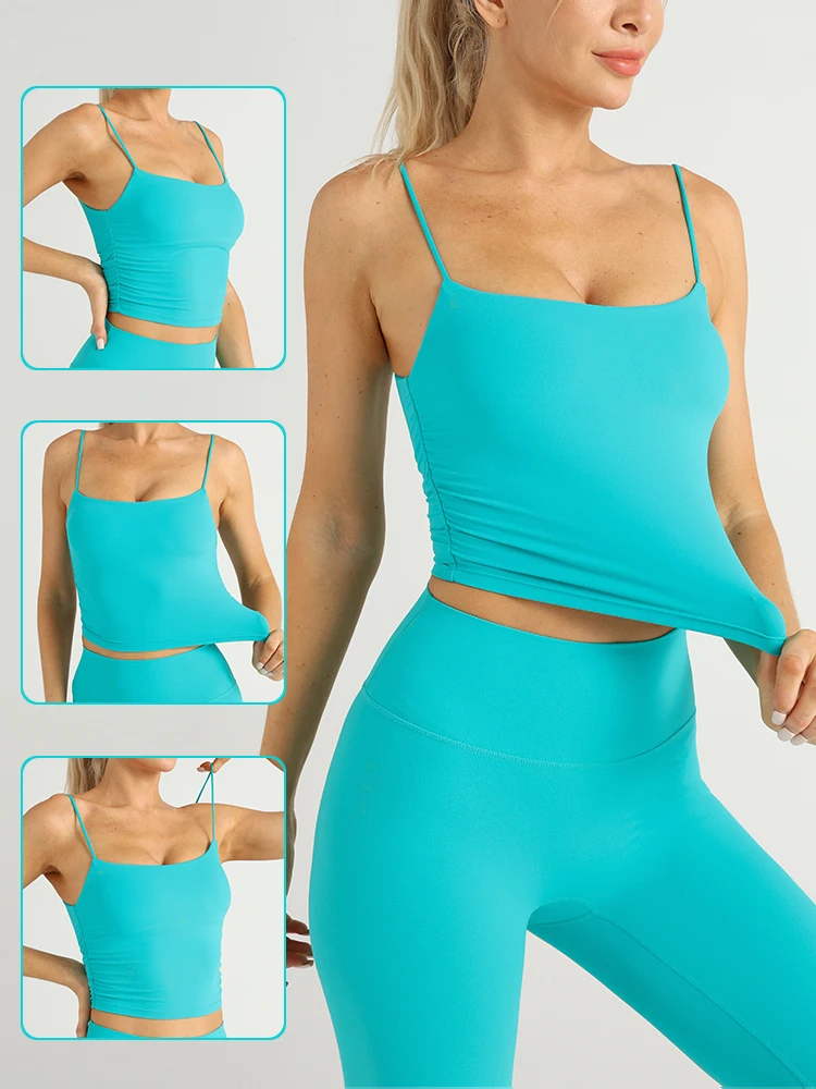 여름 슬림핏 요가 짐웨어 고탄력 탈부착 브라 패드 통기 - Pilates Yoga Clothes 리뷰 및 가격